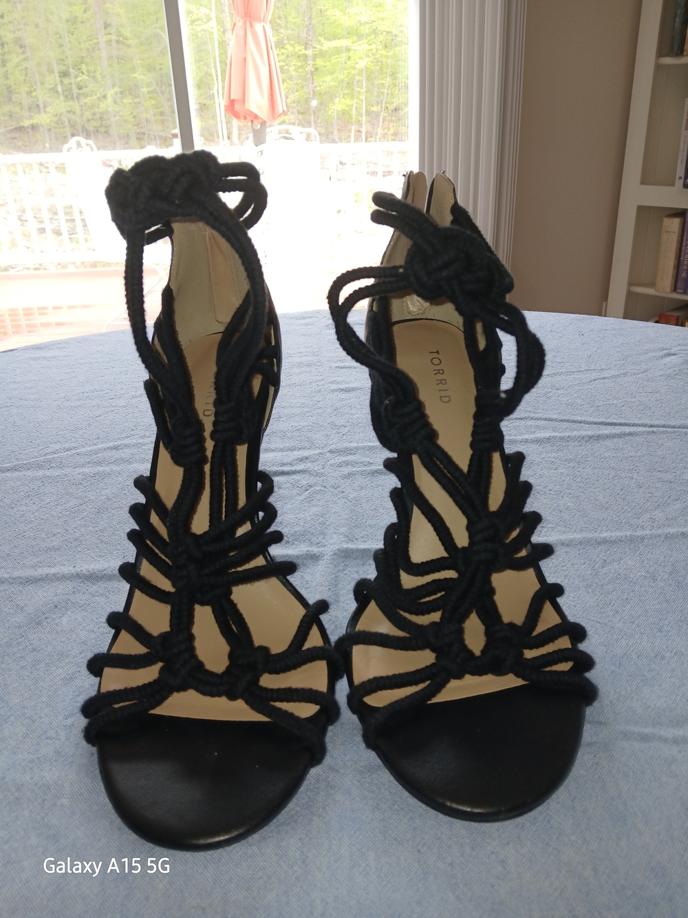 torrid Black Knotted Rope Lace-Up Sandals